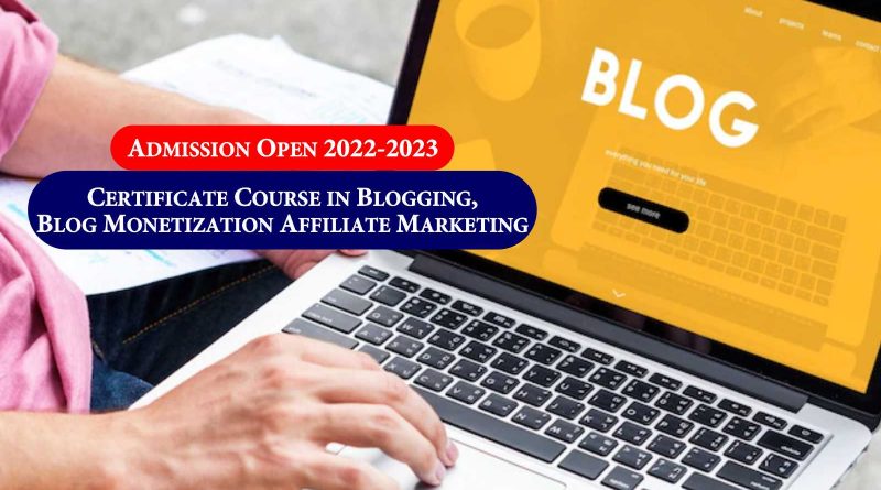 Certificate Course in Blogging Blog Monetization Affiliate Marketing